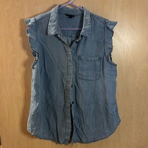 Denim button down tank. Super soft size XL women’s.